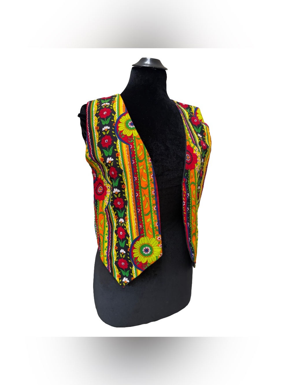 Vintage Homemade Boho Floral Vest